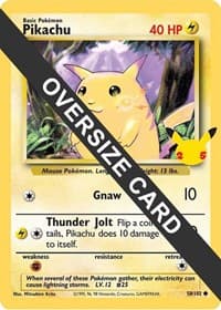 Pikachu - 58/102 (25th Anniversary) - Jumbo Cards - Pokemon card