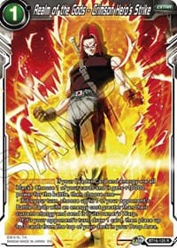 Realm of the Gods - Crimson Hero's Strike - Realm of the Gods - Dragon Ball Super: Masters card