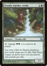 Greenweaver Druid (Spanish) - "Druida tejedor verde" - Magic Encyclopedia 2011 (Salvat) - Magic: The Gathering card