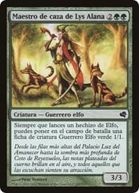 Lys Alana Huntmaster (Spanish) - "Maestro de caza de Lys Alana" - Magic Encyclopedia 2011 (Salvat) - Magic: The Gathering card