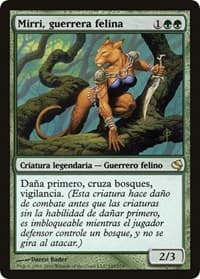 Mirri, Cat Warrior (Spanish) - "Mirri, guerrera felina" - Magic Encyclopedia 2011 (Salvat) - Magic: The Gathering card