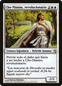 Cho-Manno, Revolutionary (Spanish) - "Cho-Manno, revolucionario" - Magic Encyclopedia 2011 (Salvat) - Magic: The Gathering card