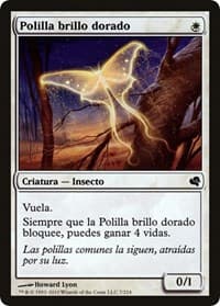 Goldenglow Moth (Spanish) - "Polilla brillo dorado" - Magic Encyclopedia 2011 (Salvat) - Magic: The Gathering card