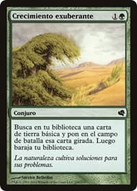 Rampant Growth (Spanish) - "Crecimiento exuberante" - Magic Encyclopedia 2011 (Salvat) - Magic: The Gathering card