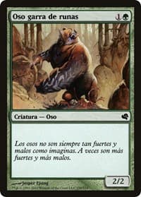 Runeclaw Bear (Spanish) - "Oso garra de runas" - Magic Encyclopedia 2011 (Salvat) - Magic: The Gathering card