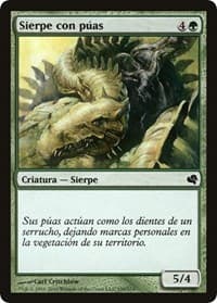 Spined Wurm (Spanish) - "Sierpe con puas" - Magic Encyclopedia 2011 (Salvat) - Magic: The Gathering card