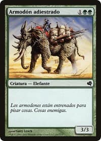 Trained Armodon (Spanish) - "Armodon adiestrado" - Magic Encyclopedia 2011 (Salvat) - Magic: The Gathering card