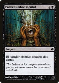 Mind Rot (Spanish) - "Podredumbre mental" - Magic Encyclopedia 2011 (Salvat) - Magic: The Gathering card