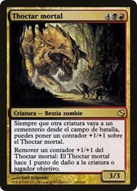 Deathbringer Thoctar (Spanish) - "Thoctar mortal" - Magic Encyclopedia 2011 (Salvat) - Magic: The Gathering card