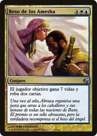 Kiss of the Amesha (Spanish) - "Beso de los Amesha" - Magic Encyclopedia 2011 (Salvat) - Magic: The Gathering card