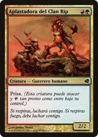 Rip-Clan Crasher (Spanish) - "Aplastadora del Clan Rip" - Magic Encyclopedia 2011 (Salvat) - Magic: The Gathering card