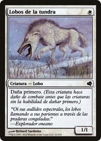 Tundra Wolves (Spanish) - "Lobos de la tundra" - Magic Encyclopedia 2011 (Salvat) - Magic: The Gathering card