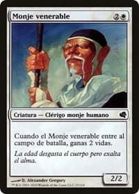 Venerable Monk (Spanish) - "Monje venerable" - Magic Encyclopedia 2011 (Salvat) - Magic: The Gathering card