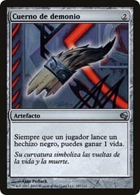 Demon's Horn (Spanish) - "Cuerno de demonio" - Magic Encyclopedia 2011 (Salvat) - Magic: The Gathering card