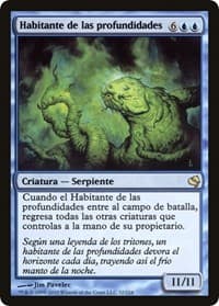Denizen of the Deep (Spanish) - "Habitante de las profundidades" - Magic Encyclopedia 2011 (Salvat) - Magic: The Gathering card