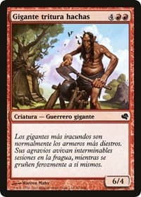 Axegrinder Giant (Spanish) - "Gigante tritura hachas" - Magic Encyclopedia 2011 (Salvat) - Magic: The Gathering card