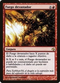 Banefire (Spanish) - "Fuego devastador" - Magic Encyclopedia 2011 (Salvat) - Magic: The Gathering card