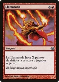 Blaze (Spanish) - "Llamarada" - Magic Encyclopedia 2011 (Salvat) - Magic: The Gathering card