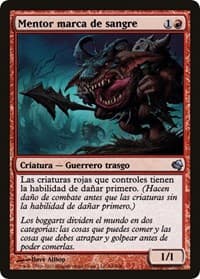 Bloodmark Mentor (Spanish) - "Mentor marca de sangre" - Magic Encyclopedia 2011 (Salvat) - Magic: The Gathering card