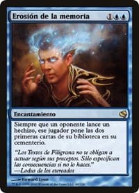 Memory Erosion (Spanish) - "Erosion de la memoria" - Magic Encyclopedia 2011 (Salvat) - Magic: The Gathering card