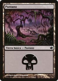 Swamp (Spanish) - "Pantano" (214) - Magic Encyclopedia 2011 (Salvat) - Magic: The Gathering card
