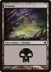 Swamp (Spanish) - "Pantano" (215) - Magic Encyclopedia 2011 (Salvat) - Magic: The Gathering card