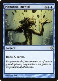 Mind Spring (Spanish) - "Manantial mental" - Magic Encyclopedia 2011 (Salvat) - Magic: The Gathering card