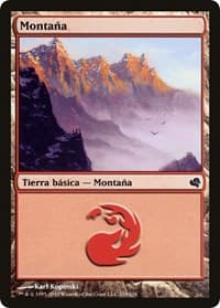 Mountain (Spanish) - "Montana" (219) - Magic Encyclopedia 2011 (Salvat) - Magic: The Gathering card