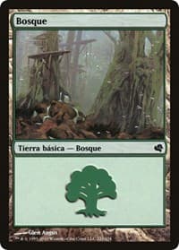 Forest (Spanish) - "Bosque" (221) - Magic Encyclopedia 2011 (Salvat) - Magic: The Gathering card