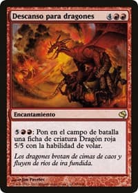 Dragon Roost (Spanish) - "Descanso para dragones" - Magic Encyclopedia 2011 (Salvat) - Magic: The Gathering card