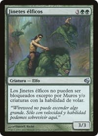 Elven Riders (Spanish) - "Jinetes elficos" - Magic Encyclopedia 2011 (Salvat) - Magic: The Gathering card