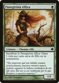 Elvish Eulogist (Spanish) - "Panegirista elfica" - Magic Encyclopedia 2011 (Salvat) - Magic: The Gathering card