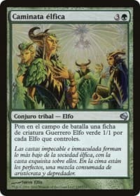 Elvish Promenade (Spanish) - "Caminata elfica" - Magic Encyclopedia 2011 (Salvat) - Magic: The Gathering card