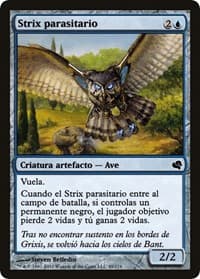 Parasitic Strix (Spanish) - "Strix parasitario" - Magic Encyclopedia 2011 (Salvat) - Magic: The Gathering card