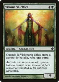 Elvish Visionary (Spanish) - "Visionaria elfica" - Magic Encyclopedia 2011 (Salvat) - Magic: The Gathering card
