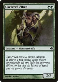 Elvish Warrior (Spanish) - "Guerrero elfico" - Magic Encyclopedia 2011 (Salvat) - Magic: The Gathering card