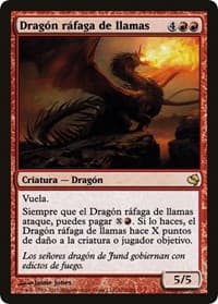 Flameblast Dragon (Spanish) - "Dragon rafaga de llamas" - Magic Encyclopedia 2011 (Salvat) - Magic: The Gathering card