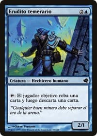 Reckless Scholar (Spanish) - "Erudito temerario" - Magic Encyclopedia 2011 (Salvat) - Magic: The Gathering card