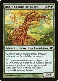 Cloudcrown Oak (Spanish) - "Roble Corona de nubes" - Magic Encyclopedia 2011 (Salvat) - Magic: The Gathering card