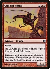 Furnace Whelp (Spanish) - "Cria del horno" - Magic Encyclopedia 2011 (Salvat) - Magic: The Gathering card