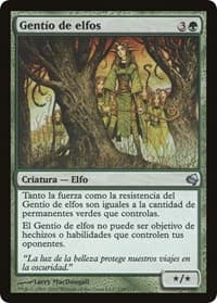 Drove of Elves (Spanish) - "Gentio de elfos" - Magic Encyclopedia 2011 (Salvat) - Magic: The Gathering card