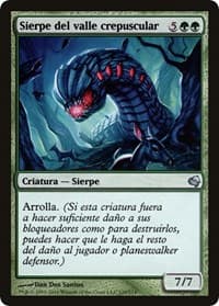 Duskdale Wurm (Spanish) - "Sierpe del valle crepuscular" - Magic Encyclopedia 2011 (Salvat) - Magic: The Gathering card