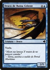 Sky Ruin Drake (Spanish) - "Draco de Ruina Celeste" - Magic Encyclopedia 2011 (Salvat) - Magic: The Gathering card