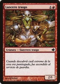 Goblin Piker (Spanish) - "Lancero trasgo" - Magic Encyclopedia 2011 (Salvat) - Magic: The Gathering card