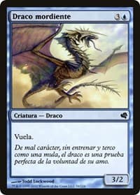 Snapping Drake (Spanish) - "Draco mordiente" - Magic Encyclopedia 2011 (Salvat) - Magic: The Gathering card