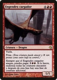 Hellkite Charger (Spanish) - "Engendro cargador" - Magic Encyclopedia 2011 (Salvat) - Magic: The Gathering card