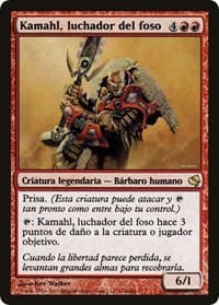 Kamahl, Pit Fighter (Spanish) - "Kamahl, luchador del foso" - Magic Encyclopedia 2011 (Salvat) - Magic: The Gathering card