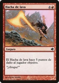 Lava Axe (Spanish) - "Hacha de lava" - Magic Encyclopedia 2011 (Salvat) - Magic: The Gathering card