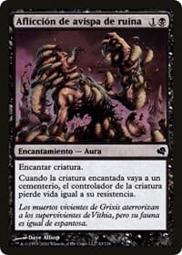 Banewasp Affliction (Spanish) - "Afliccion de avispa de ruina" - Magic Encyclopedia 2011 (Salvat) - Magic: The Gathering card