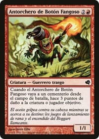 Mudbutton Torchrunner (Spanish) - "Antorchero de Boton Fangoso" - Magic Encyclopedia 2011 (Salvat) - Magic: The Gathering card